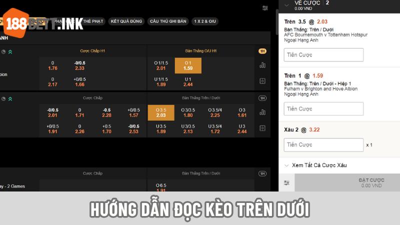 Những con số quan trọng khi theo dõi kèo trên dưới
