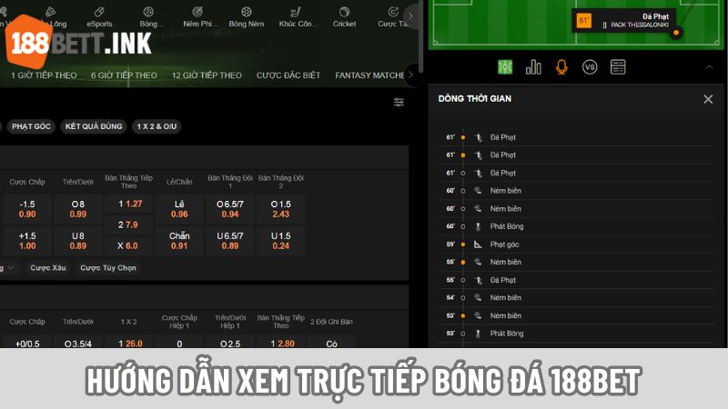 Truy cập 188bet xem trực tiếp bóng đá dễ dàng