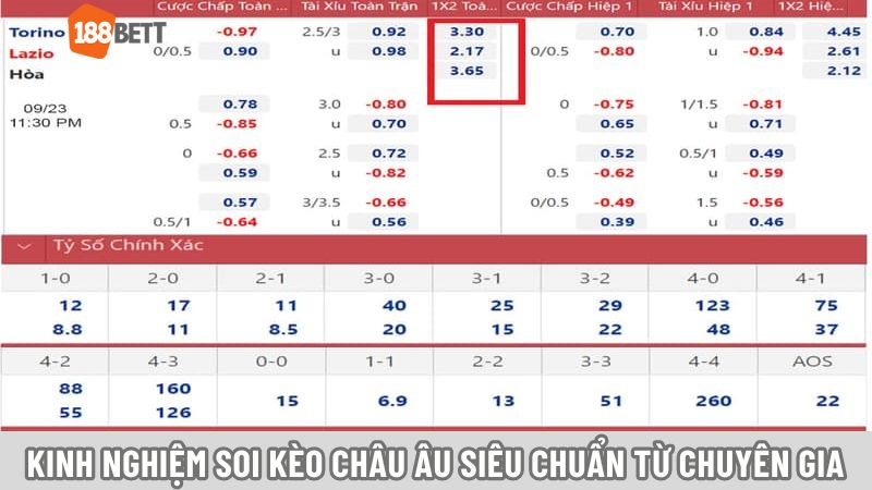 Kinh nghiệm soi kèo châu Âu siêu chuẩn từ chuyên gia